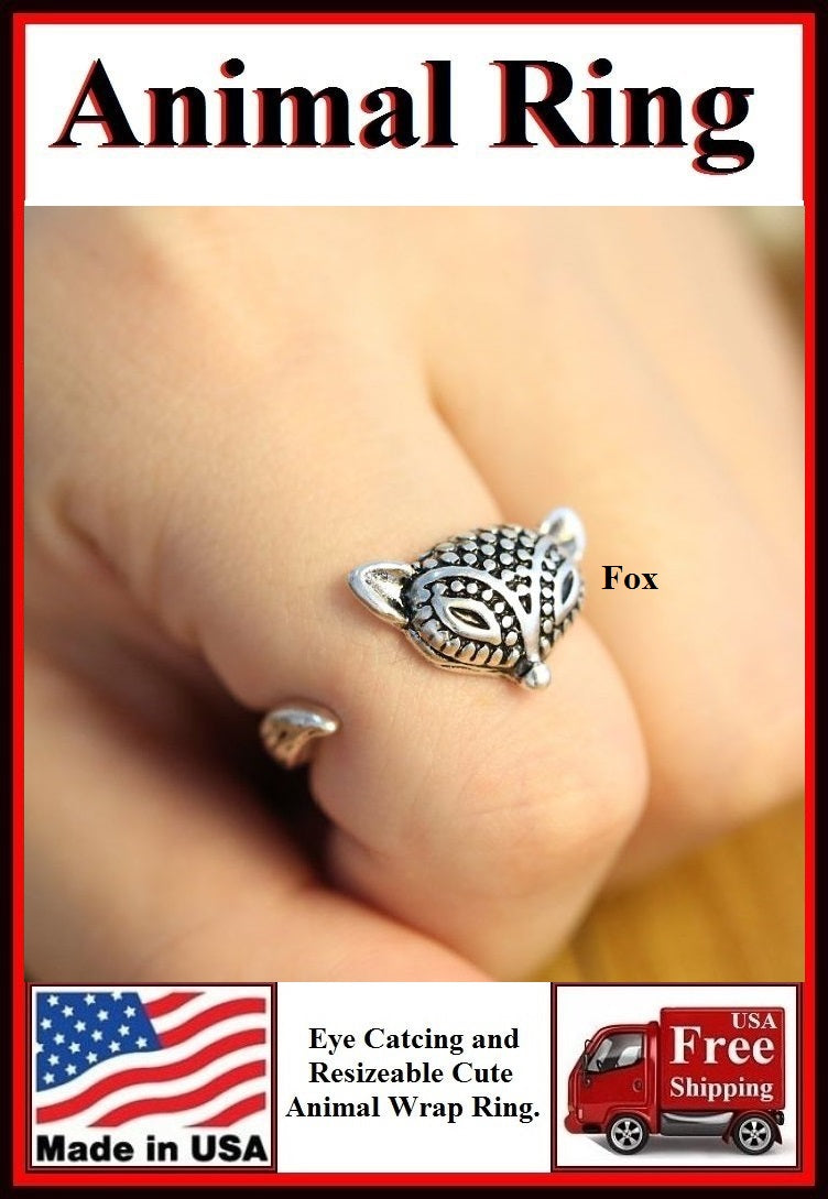 Beautiful Foxy FOX Resizable Finger Ring.