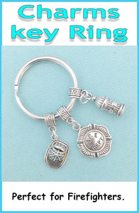 Perfect Charms Key Chain for FIREFIGHTERS with related Charms.