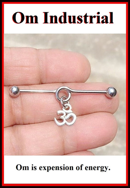 Beautiful Om Symbol Charm Surgical Steel Industrial.