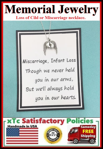 Loss of Child, Miscarriage Memorial Charms Necklace.