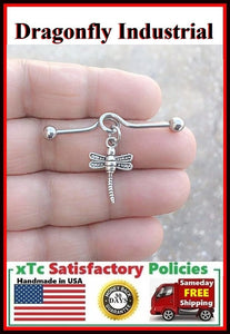 Beautiful Dragonfly Charm Surgical Steel Industrial.