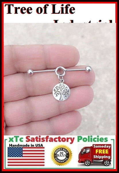 Stunning Tree of Life Charm Surgical Steel Industrial.