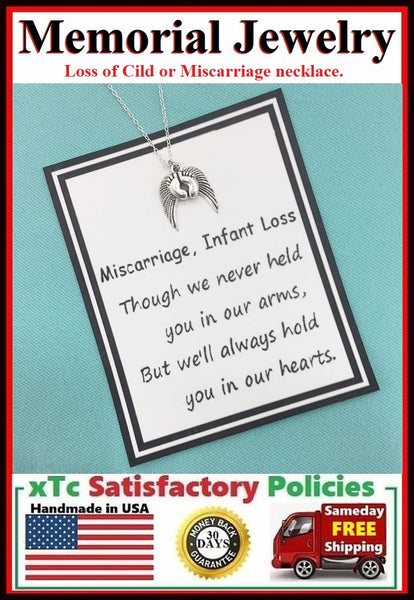 Loss of Child, Miscarriage Memorial Charms Necklace.