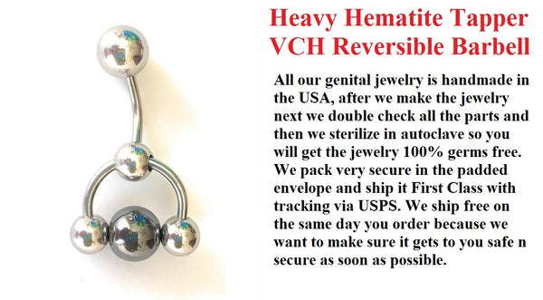Hematite 3 Balls Horseshoe Reversible VCH Door Knocker with Heavy Ball for Extra Pressure.