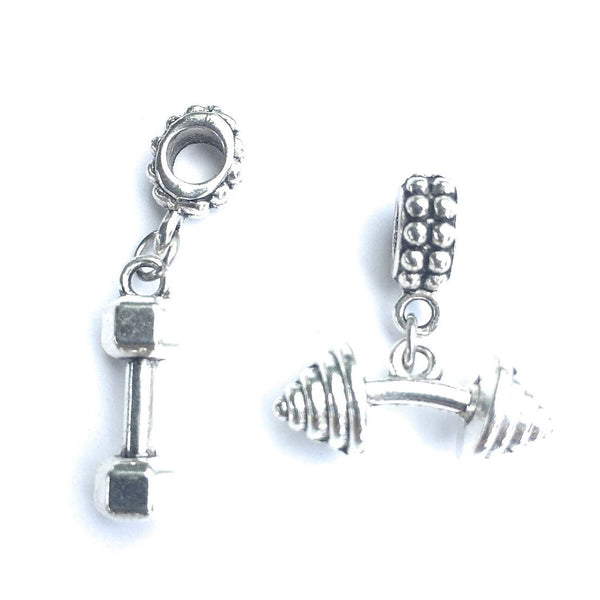 Beautiful Handcrafted Dumbbells Charms for Bracelet.