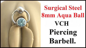 Big n Heavy 8 mm Aqua Captive Ball Reversible VCH Door Knocker.