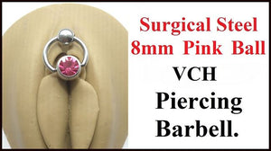 Big n Heavy 8 mm Pink Captive Ball Reversible VCH Door Knocker.