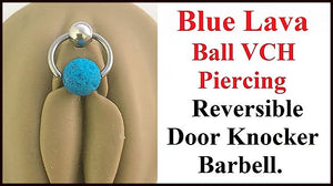Blue Lava Reversible DOOR KNOCKER for Vertical Hood Piercing.