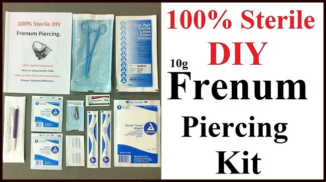 100% Sterile DIY 10Gauge FRENUM Piercing Kit.