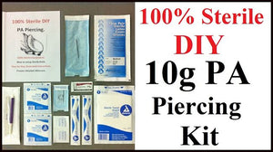 100% Sterile DIY 10g PA Piercing Kit.