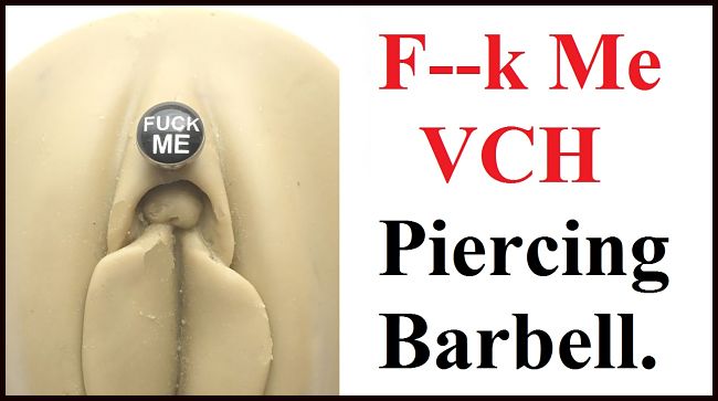 F--K ME Logo VCH HEAVY BALL Piercing Barbell for EXTRA PRESSURE