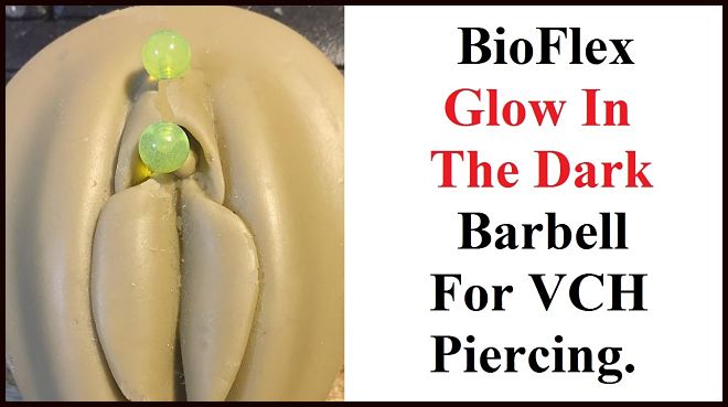 Glow in the Dark Curve Barbells for VCH Piercing.