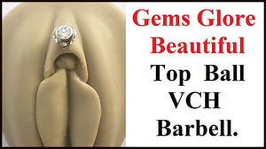Gems Glore Beautiful VCH HEAVY BALL Piercing Barbell for EXTRA PRESSURE