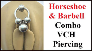 Horseshoe and Barbell Combo for VCH Piercing.