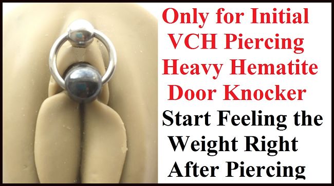 Initial Piercing Hematite VCH Barbell, Start Feeling Weight Right Away.