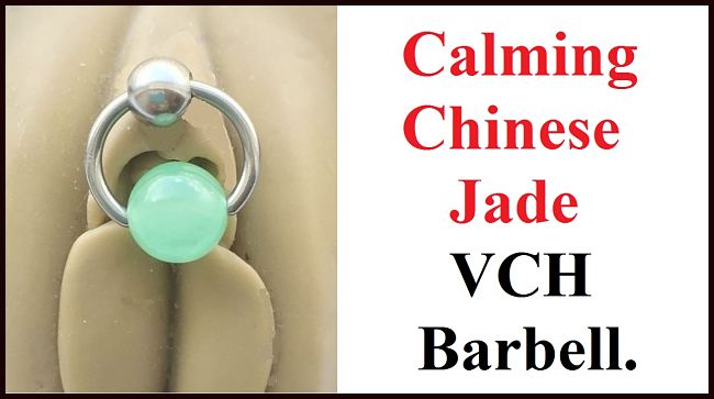 Calming Stone Chinese JADE VCH Barbell.