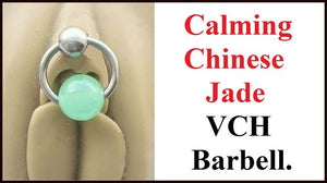 Calming Stone Chinese JADE VCH Barbell.