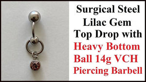 LILAC Gem Top Drop VCH Barbell with Heavy Ball for Extra Pressure.