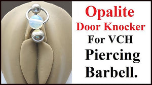 Opalite Stone Door Knocker VCH Piercing Barbell.