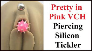 Pretty In Pink Silicon Tickler VCH Barbell.