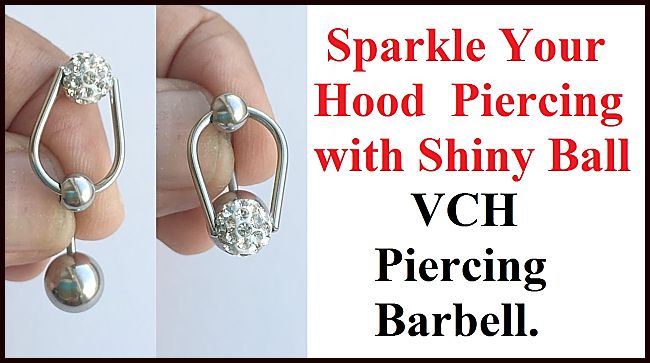 Sparkle Your Hood Piercing Teardrop VCH Barbell.