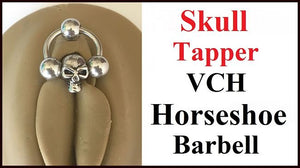 Sterilized Skull Tapper VCH Piercing Horseshoe Heavy Ball Barbell.