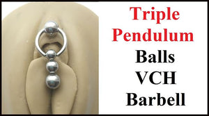 TRIPLE PENDULUM Ball for VCH Piercing Barbell.