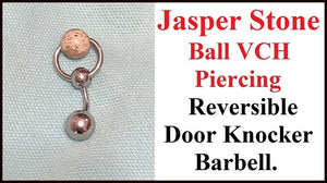 Jasper Stone Reversible DOOR KNOCKER for Vertical Hood Piercing.