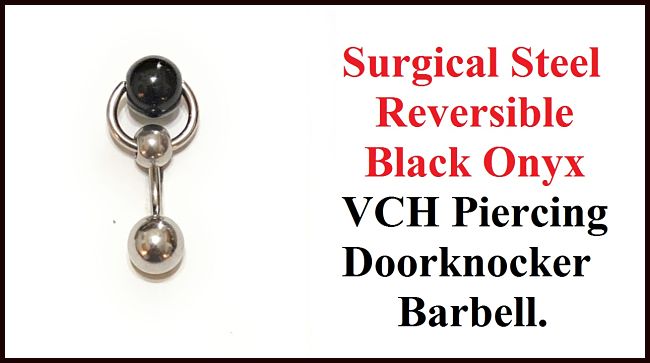 Surgical Steel with ONYX VCH Reversible Door Knocker with Heavy Ball for Extra Pressure.
