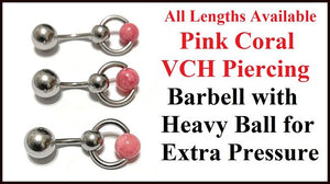 Surgical Steel with PINK CORAL VCH Reversible Door Knocker with Heavy Ball for Extra Pressure.