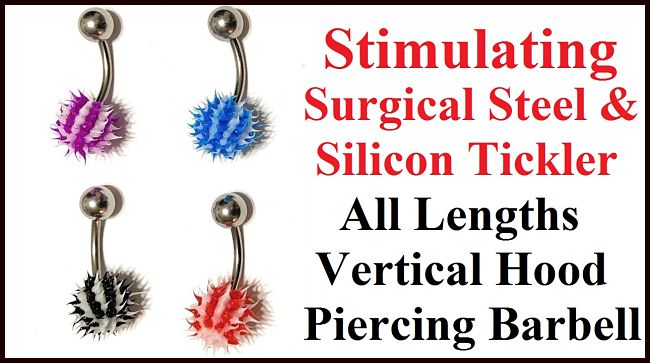 Stimulating Koosh Ball Silicon Tickler VCH Barbell.