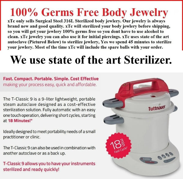 Surgical Steel Vibrating Barbell VCH 14g 10mm L Length with Dozen Batteries.