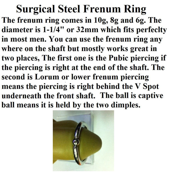 Sterilized Surgical Steel 10g, 1-1/4" FRENUM HOOP.