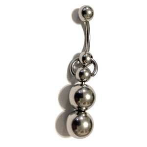 Surgical Steel two Solid 10mm Ball 14g VCH Door Knocker Barbell.