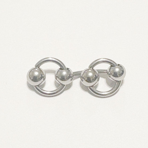 Surgical Steel Double Slave Rings VCH Barbell.