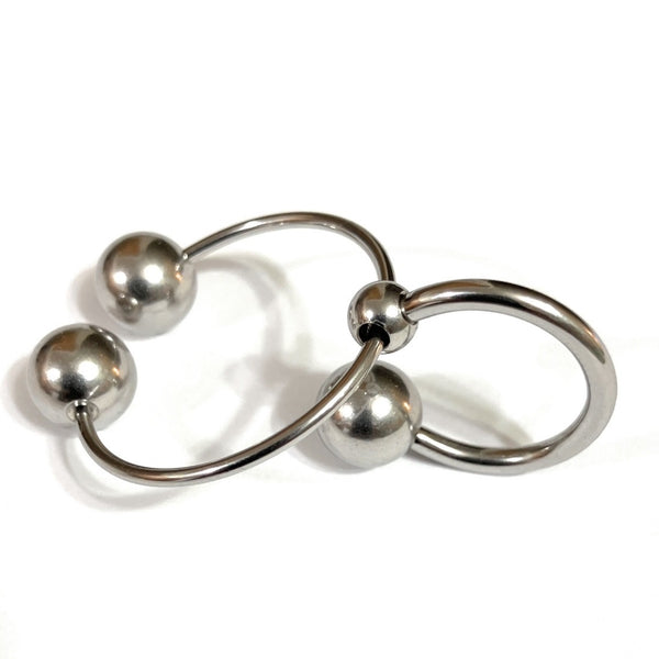 STERILIZED Surgical Steel 14g to 10g 5/8" 3X10mm Balls PA TWO Horseshoes Combo.