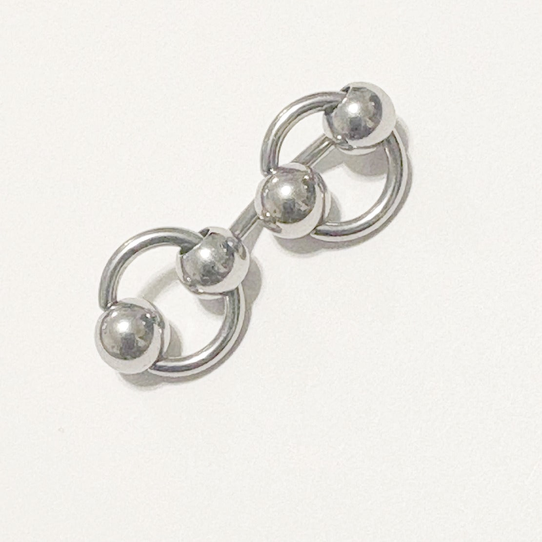 Surgical Steel Double Slave Rings VCH Barbell.