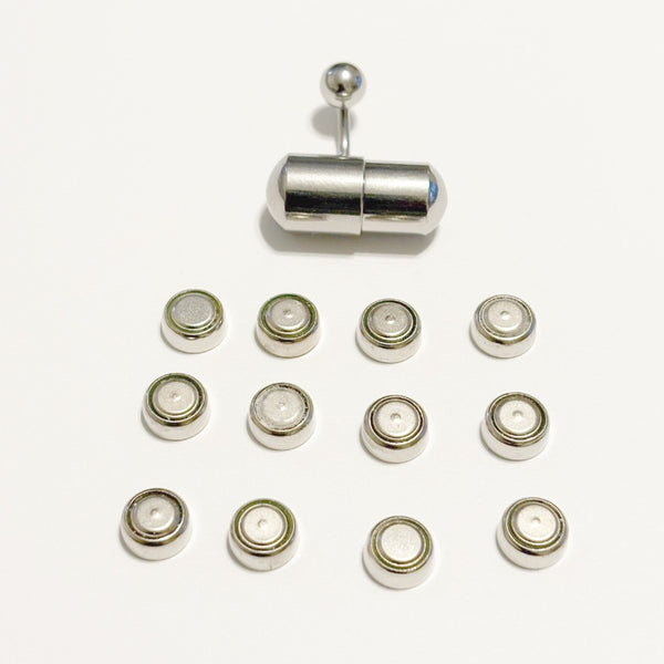 Surgical Steel Vibrating Barbell VCH 14g 10mm L Length with Dozen Batteries.