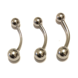 STERILIZED Surgical Steel 14g to 10g 5/8" with 6 & 8mm Balls PA Barbells.
