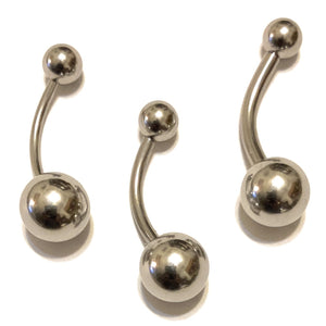 STERILIZED Surgical Steel 14g to 10g 5/8" with 6 & 10mm Balls PA Barbells.
