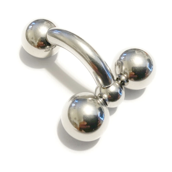 Surgical Steel 8 to 4g 5/8" Length, 1/2" Massager BALLS PA Barbells.