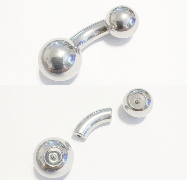 Sterilize ASTM Implant Grade 316L Surgical Steel Internal Threads Counter-Sunk Balls 4-00g PA Barbells.