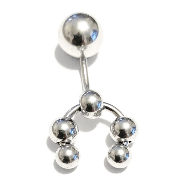 Surgical Steel Beaded HORSESHOE & BARBELL COMBO for VCH Piercing.