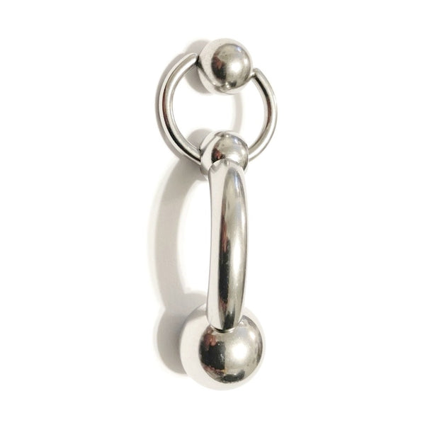 Surgical Steel 8g to 4g 5/8" PA CURVE BARBELL with SLAVE RING.