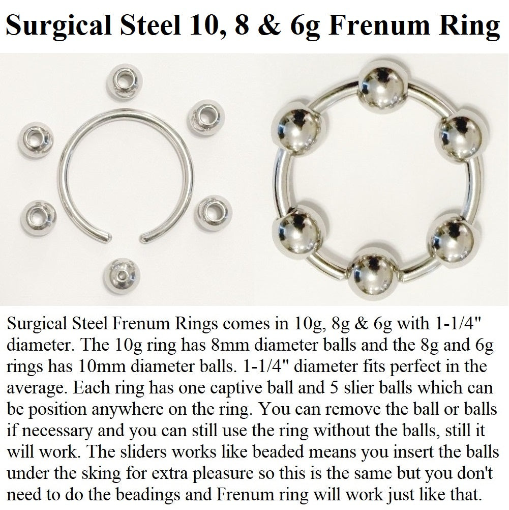 thumbnail image 2 of Xtc 14g 316L Surgical Steel Frenum Barbell – 6mm To 38mm Length – Silver – Handmade USA 2 of 5