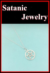 7/8" PENTACLE PENTAGRAM Silver Charms Necklace