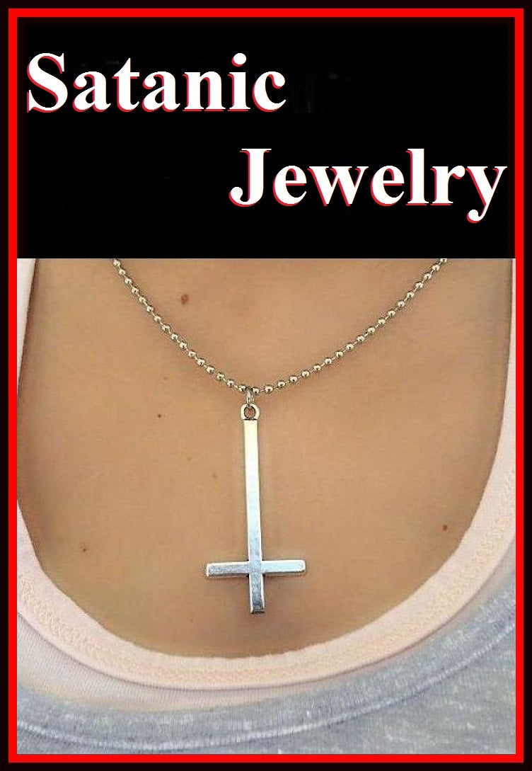 Bandmax Black Pendant for Men Women Stainless Steel Inverted Cross Necklace  St Pete Upside Down Cross Pendant Chain 22