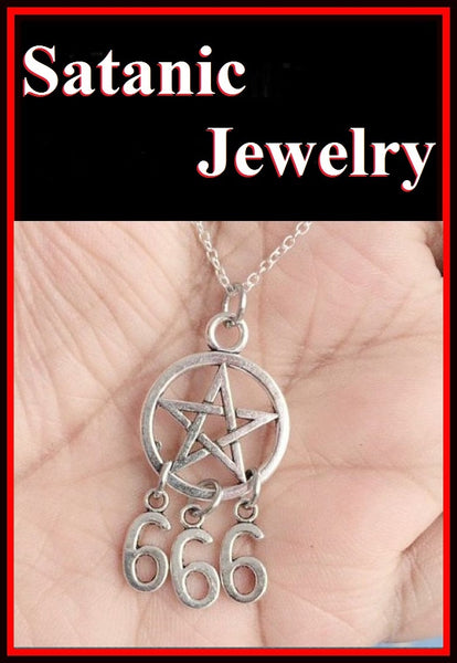 PENTAGRAM with 666 Satanic Gothic Pagan Necklace.