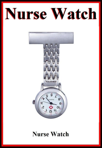 Medic or Nurse Quartz Clip On Watch.