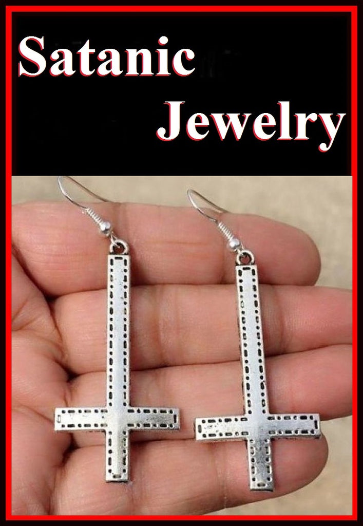 Inverted Cross Sterling Silver Earrings